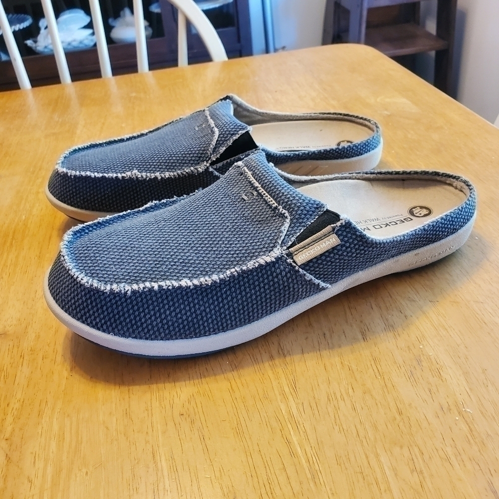 Gecko Man Canvas Slippers Navy 11 - Picture 2 of 11